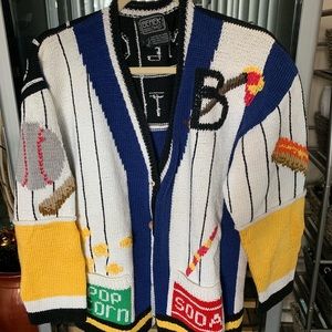 Baseball 1988 hand knit sweater. New York